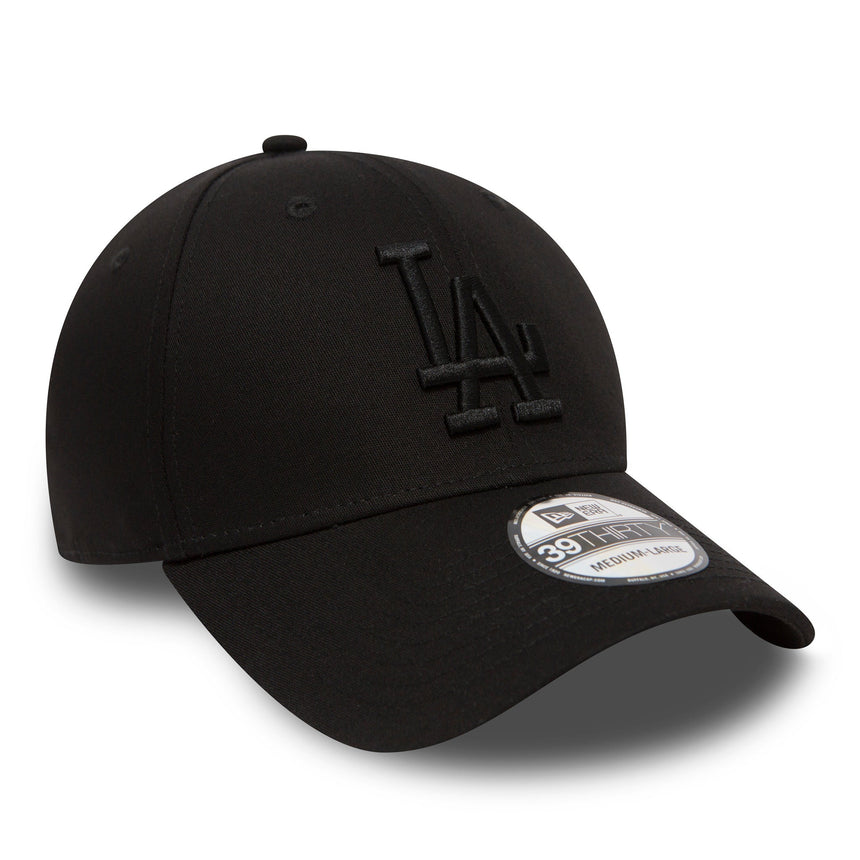 Los Angeles Dodgers Kappe, New Era, 39THIRTY, wesentlich, vollschwarz