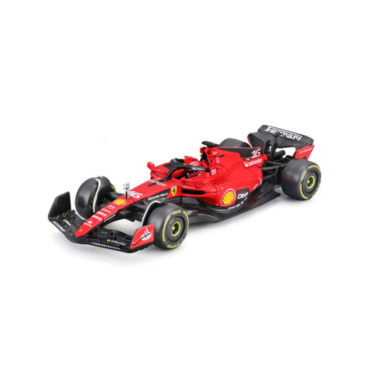 Ferrari F1 Modellauto, mit Helm, SF-23, bburago, 1:43, Charles Leclerc #16