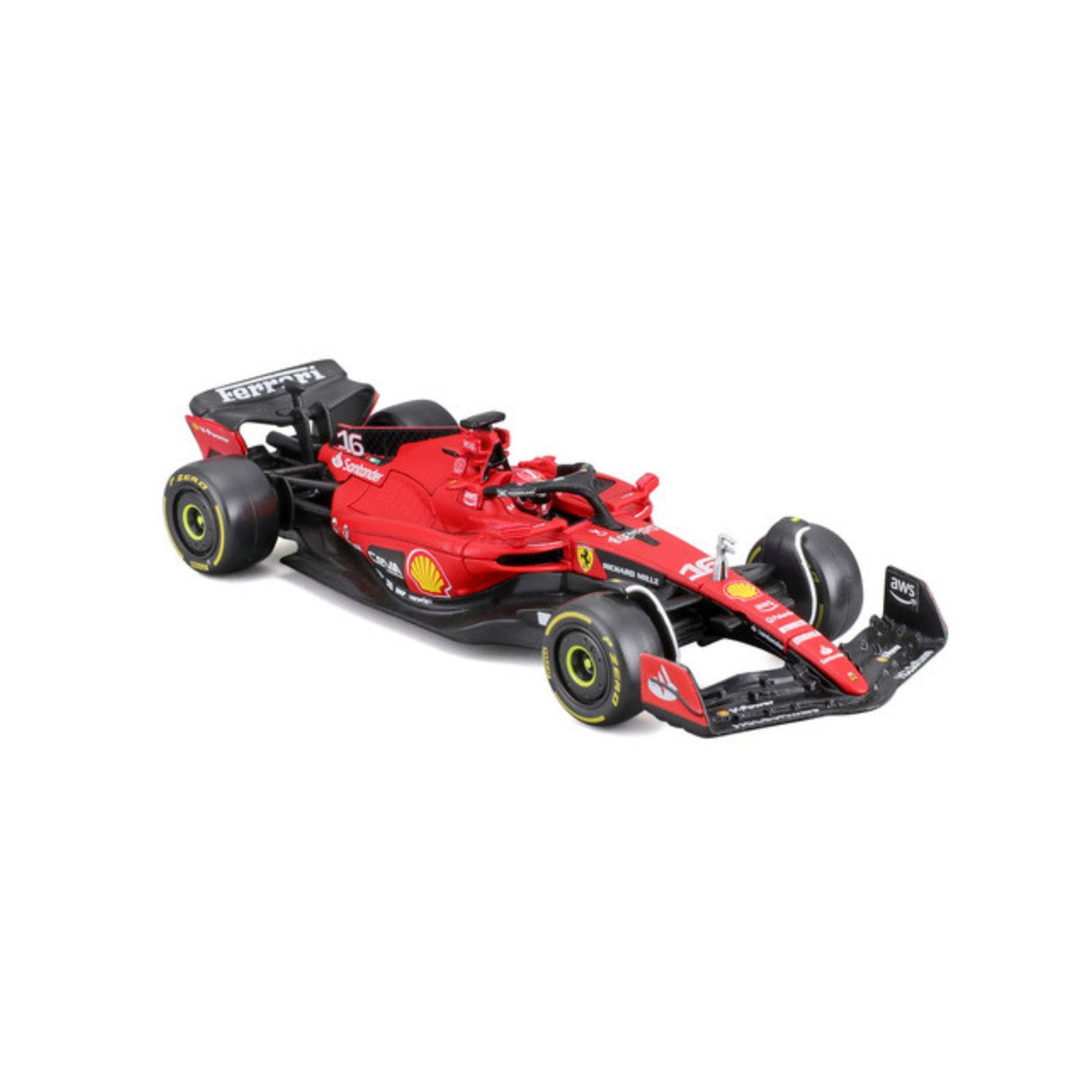 Ferrari F1 Modellauto, mit Helm, SF-23, bburago, 1:43, Charles Leclerc #16