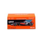 McLaren F1 Modellauto, mit Helm, MCL60, bburago, 1:43, Oscar Piastri #81