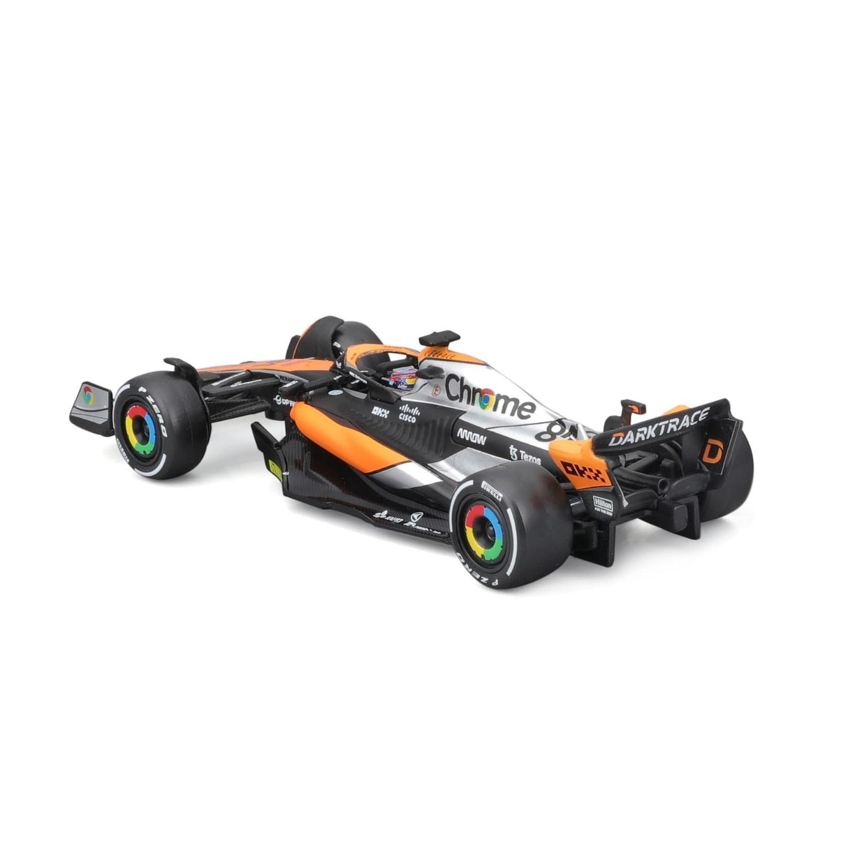 McLaren F1 Modellauto, mit Helm, MCL60, bburago, 1:43, Oscar Piastri #81