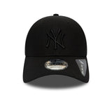 New York Yankees Kappe, New Era, 9FORTY, vollschwarz