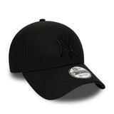 New York Yankees Kappe, New Era, 9FORTY, vollschwarz