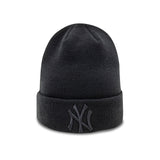 New York Yankees Beanie, makelloser Pin, New Era, vollschwarz