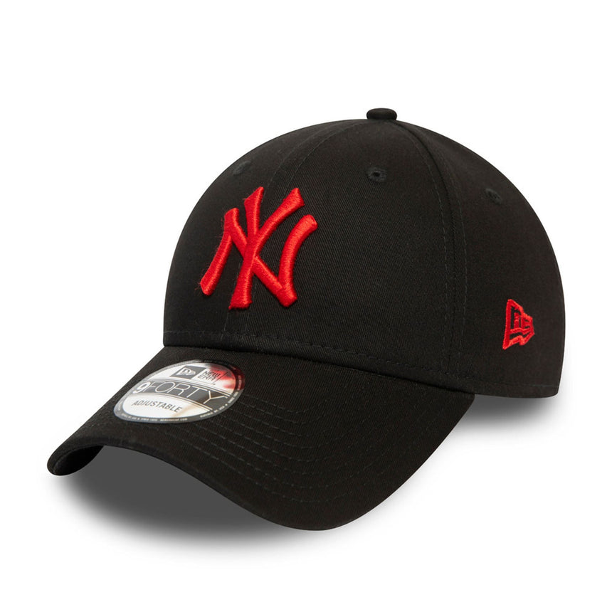 New York Yankees Kappe, rotes Logo, New Era, 9FORTY, schwarz