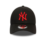 New York Yankees Kappe, rotes Logo, New Era, 9FORTY, schwarz