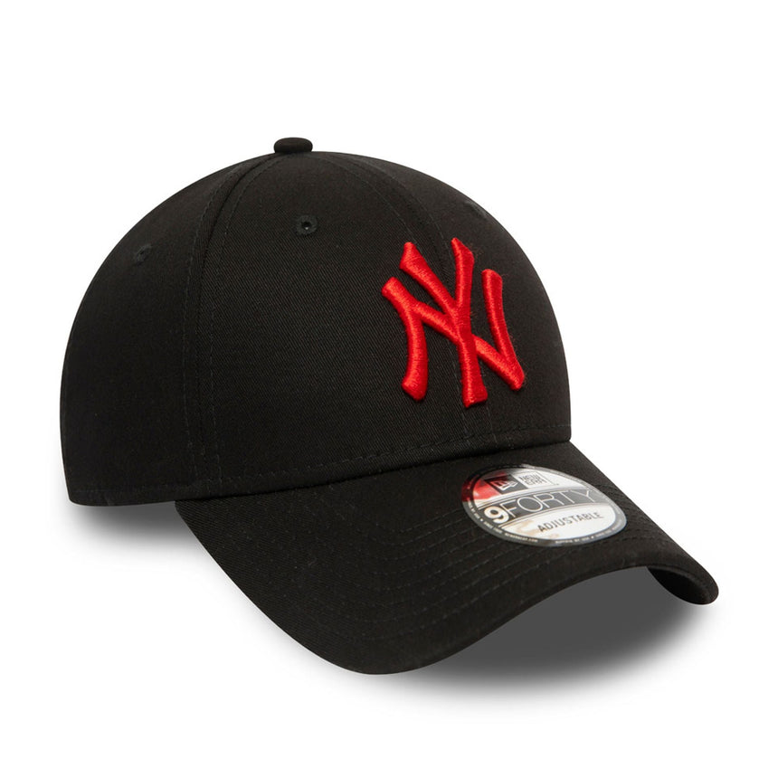 New York Yankees Kappe, rotes Logo, New Era, 9FORTY, schwarz