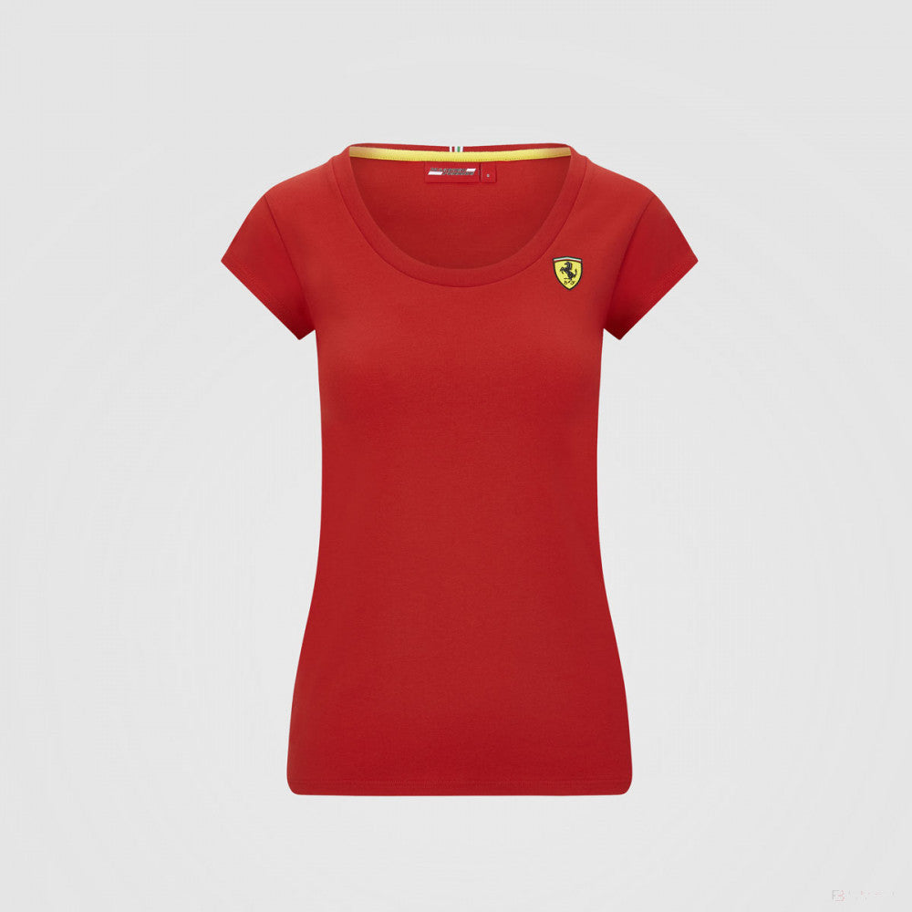 Ferrari Damen T-Shirt, Wappen, Rot, 2020