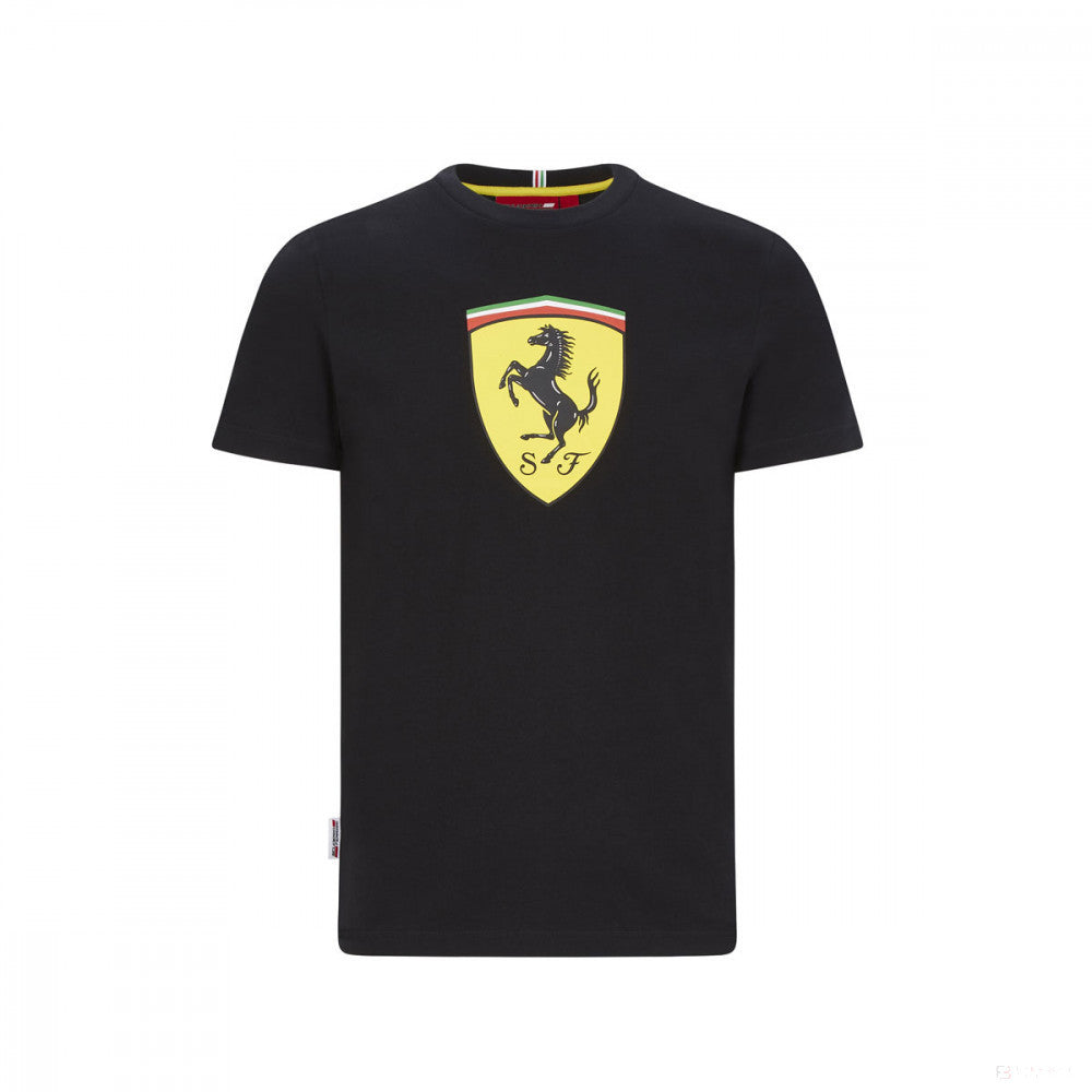 Ferrari T-Shirt, Wappen, Schwarz, 2020