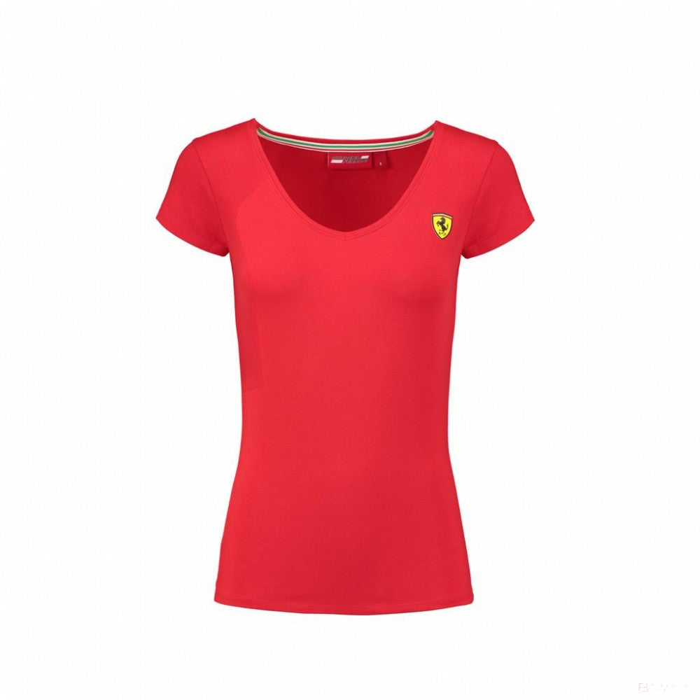 2018, Rot, Ferrari V Neck Damen Classic T-shirt