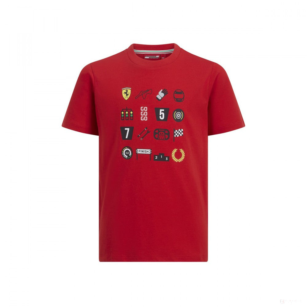 2019, Rot, Ferrari Kinder Graphic T-Shirt