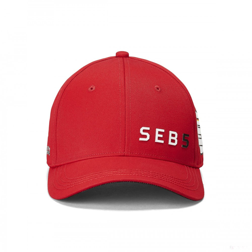 2019, Rot, Erwachsene, Ferrari Sebastian Vettel SEB5 Baseballmütze