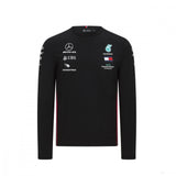 Mercedes Langarm-Shirt, Langarm-Team, Schwarz, 2020