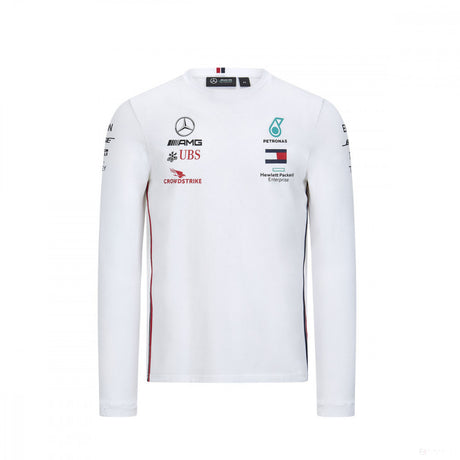 2020, Weiß, Mercedes Long Sleeve Team T-Shirt - FansBRANDS®