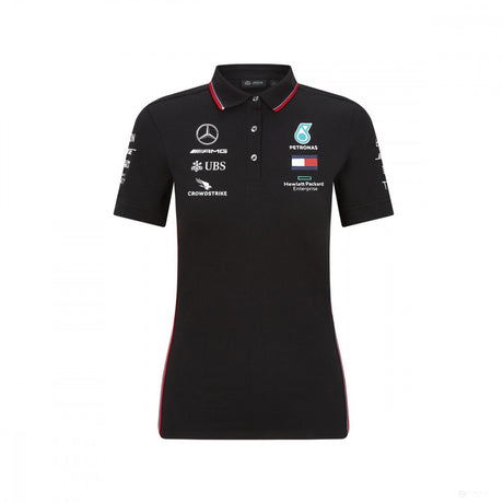 2020, Schwarz, Mercedes Damen Team Polo Hemd - FansBRANDS®