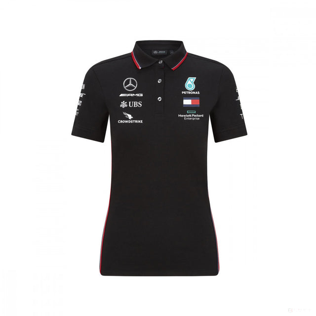 2020, Schwarz, Mercedes Damen Team Polo Hemd - FansBRANDS®