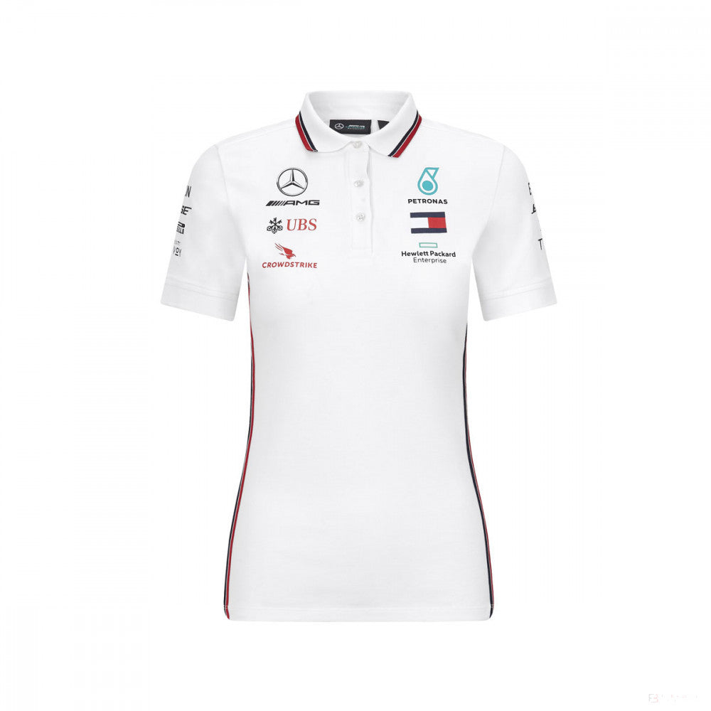 2020, Schwarz, Mercedes Damen Team Polo Hemd