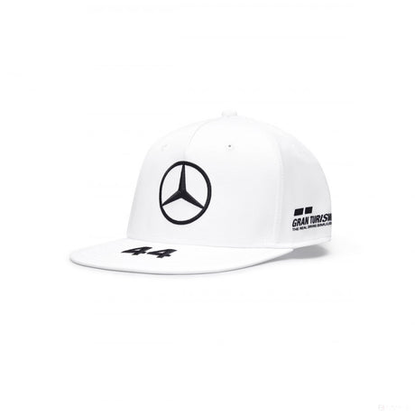 2020, Weiß, Erwachsene, Mercedes Lewis Hamilton Flatbrim Kappe - FansBRANDS®