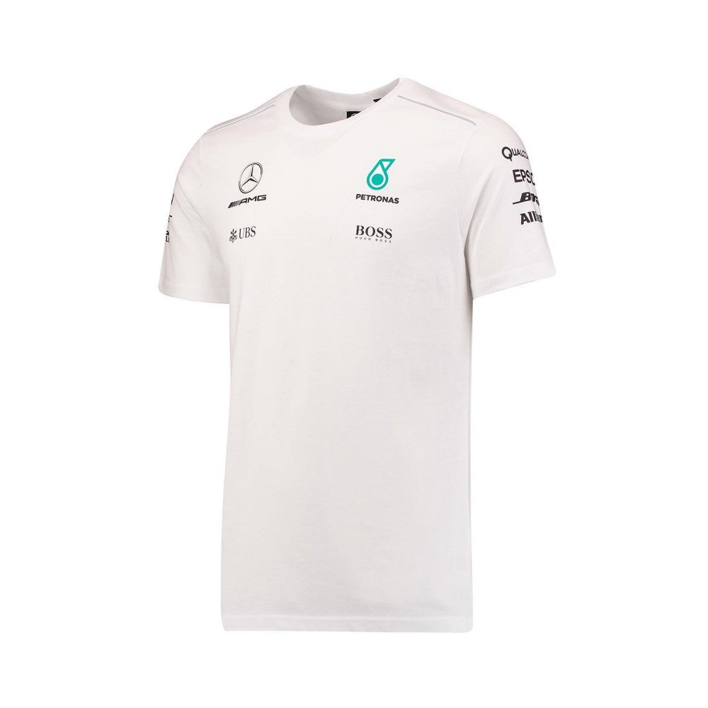 2017, Weiß, Mercedes Round Neck Kinder Team T-shirt