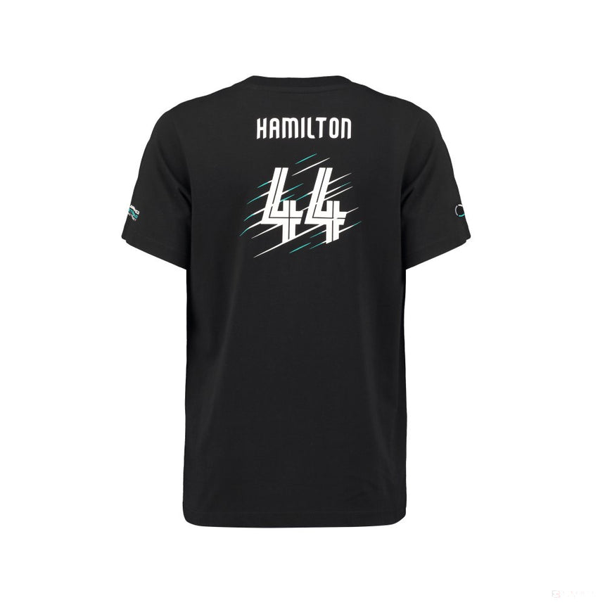 2018, Schwarz, Mercedes Hamilton Round Neck Kinder T-shirt - FansBRANDS®
