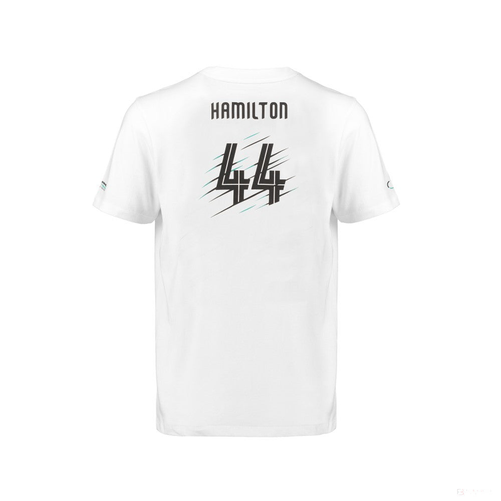 2018, Weiß, Mercedes Hamilton Round Neck Kinder T-shirt - FansBRANDS®
