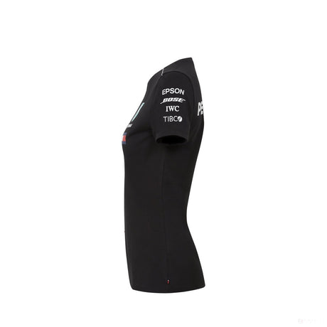 2018, Schwarz, Mercedes Round Neck Damen Team T-shirt - FansBRANDS®