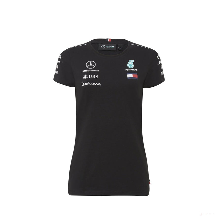 2018, Schwarz, Mercedes Round Neck Damen Team T-shirt - FansBRANDS®