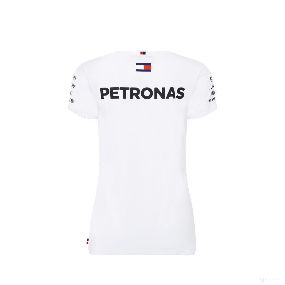 2018, Weiß, Mercedes Round Neck Damen Team T-shirt