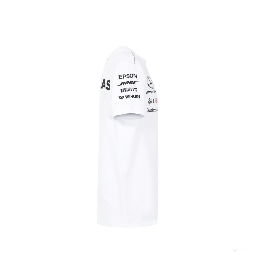 2018, Weiß, Mercedes Round Neck Kinder Team T-shirt