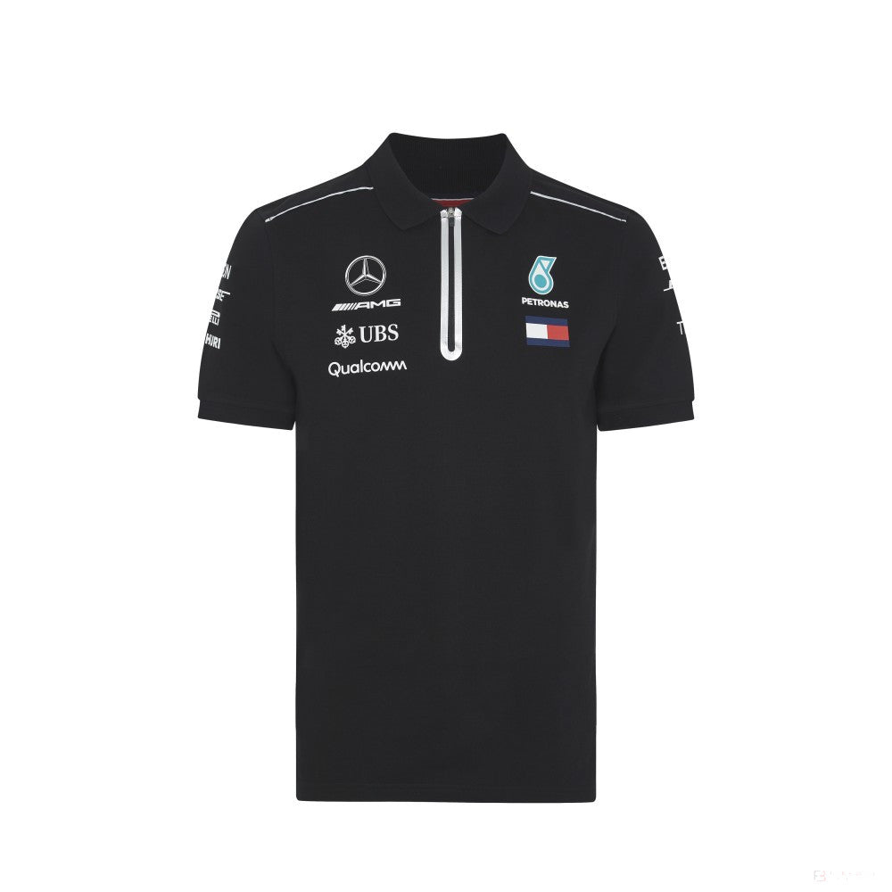 2018, Schwarz, Mercedes Team Polo Hemd