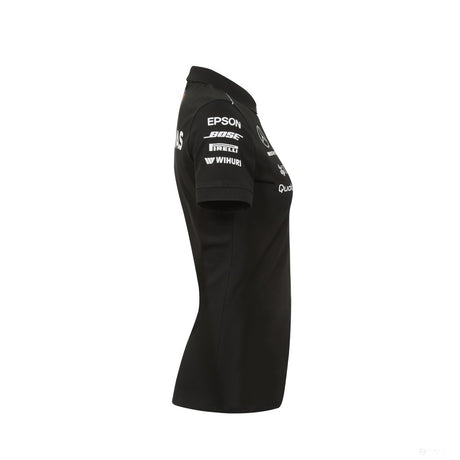 2018, Schwarz, Mercedes Damen Team Polo Hemd - FansBRANDS®