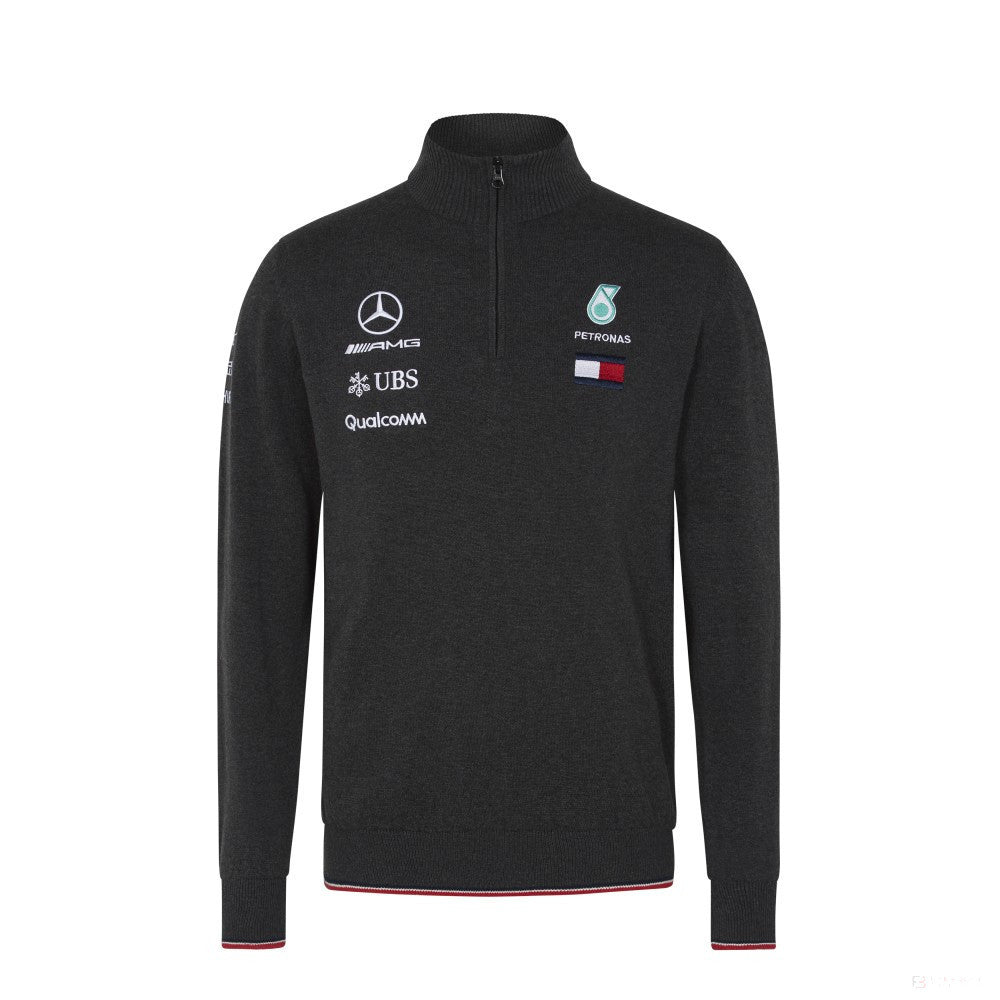 Mercedes Pullover, Team, Grau, 2018