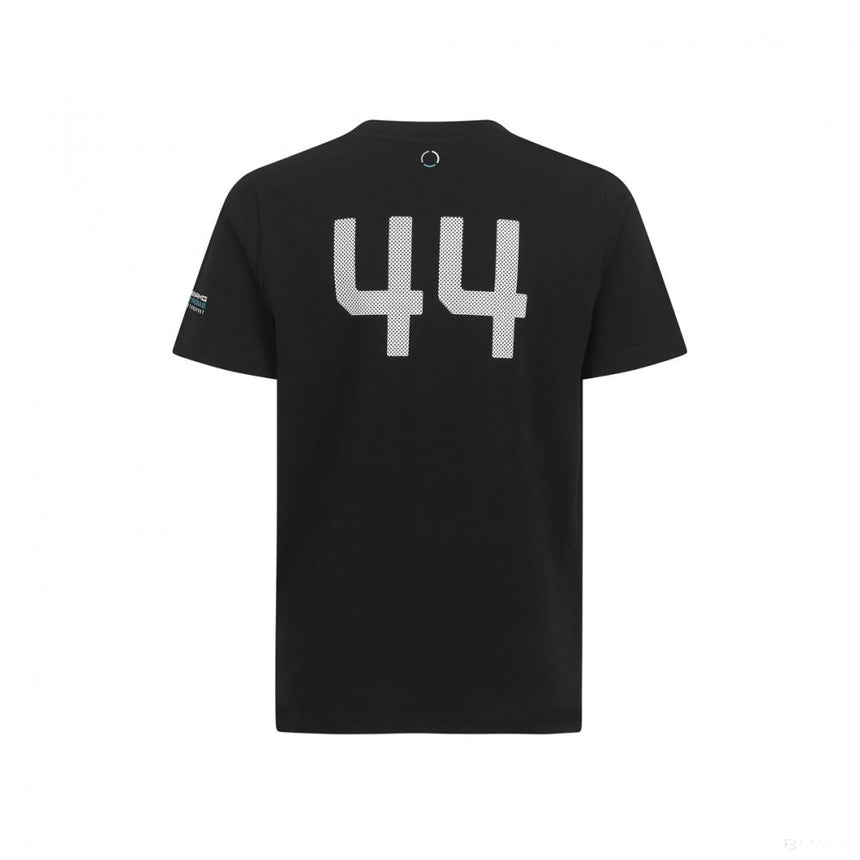 2019, Schwarz, Mercedes Round Neck Lewis Hamilton #44 Kinder T-Shirt - FansBRANDS®