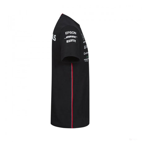 2019, Schwarz, Mercedes Round Neck Team T-Shirt - FansBRANDS®