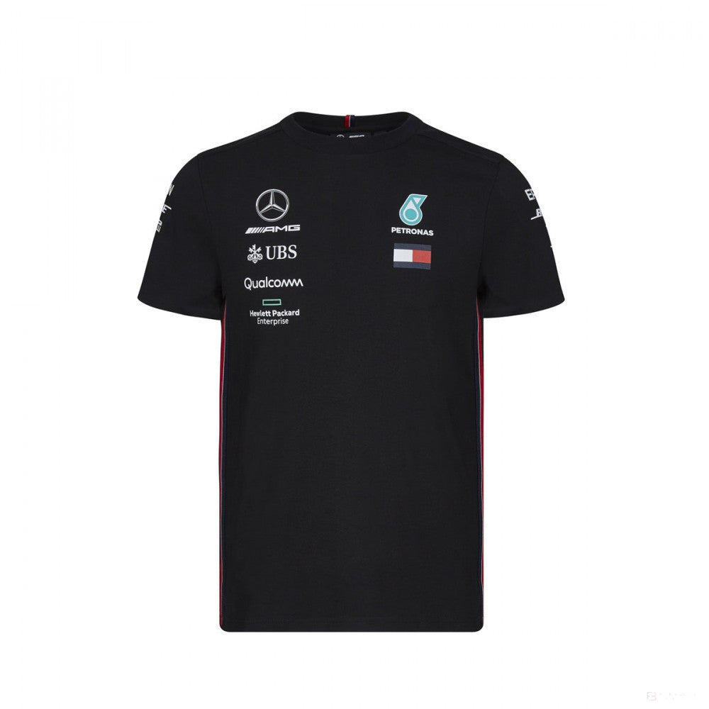 2019, Schwarz, Mercedes Round Neck Team T-Shirt