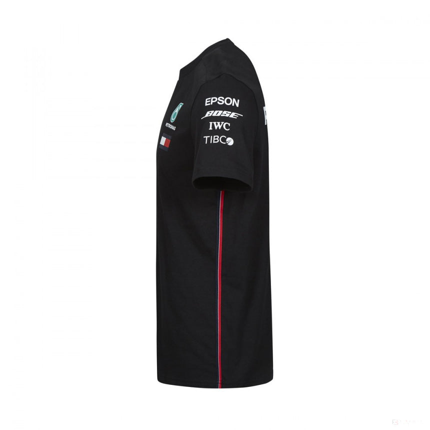 2019, Schwarz, Mercedes Round Neck Team T-Shirt - FansBRANDS®