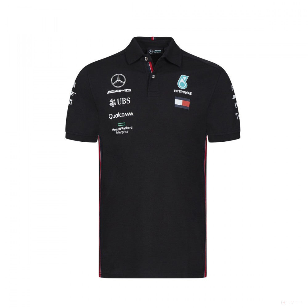 2019, Schwarz, Mercedes Team Polo Hemd