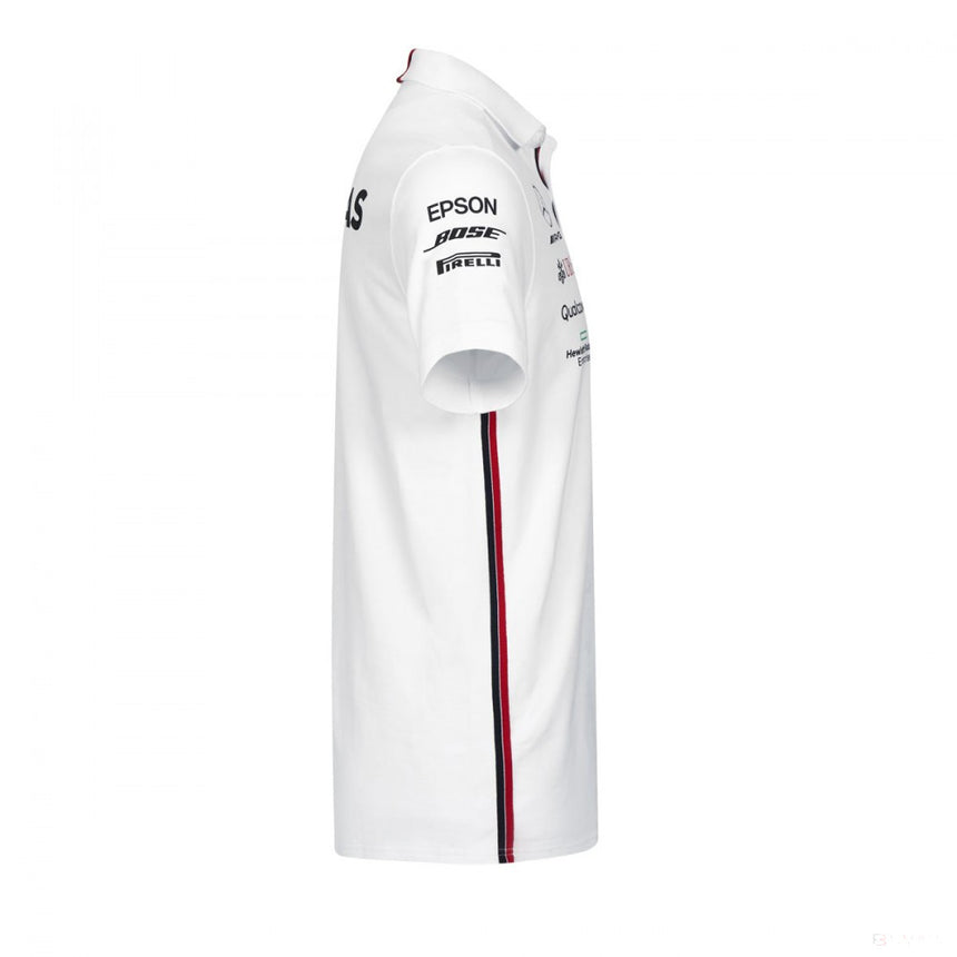 2019, Weiß, Mercedes Team Polo Hemd - FansBRANDS®