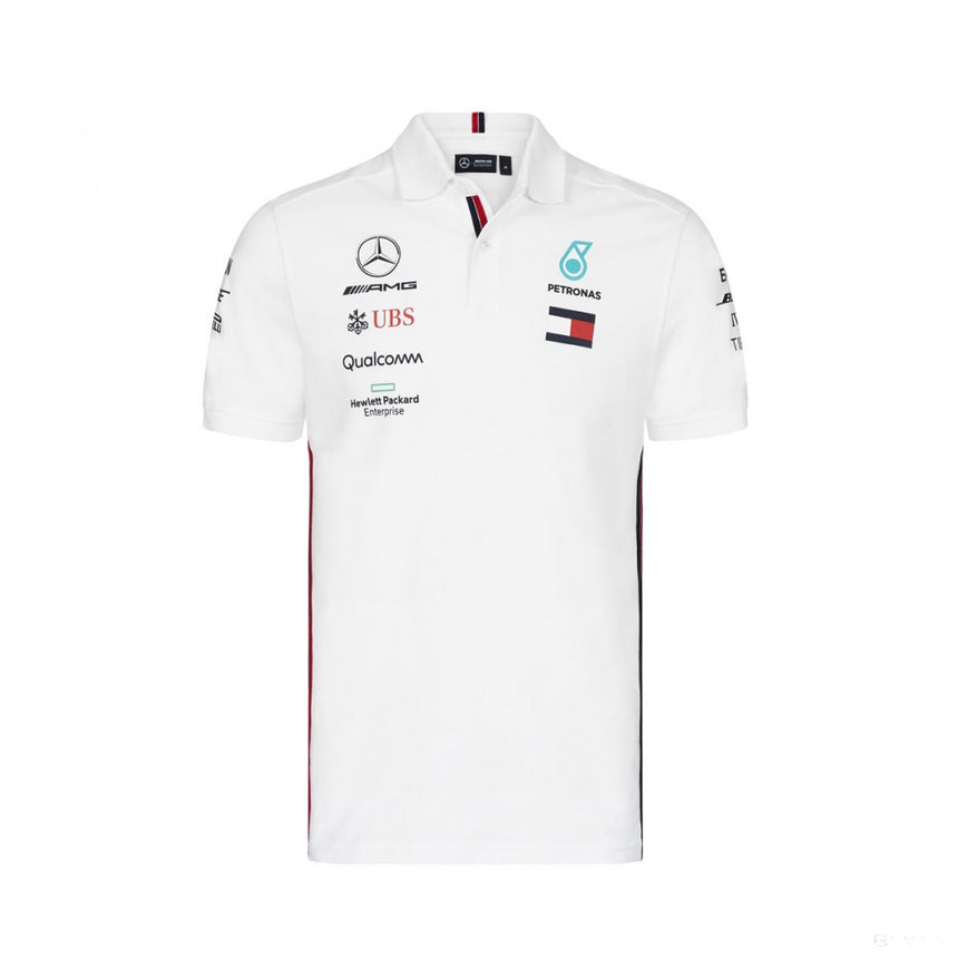 2019, Weiß, Mercedes Team Polo Hemd - FansBRANDS®