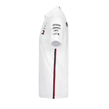 2019, Weiß, Mercedes Team Polo Hemd - FansBRANDS®