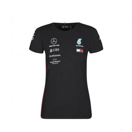 2019, Schwarz, Mercedes Round Neck Damen Team T-Shirt - FansBRANDS®