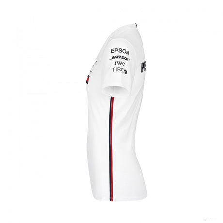 2019, Weiß, Mercedes Round Neck Damen Team T-Shirt - FansBRANDS®