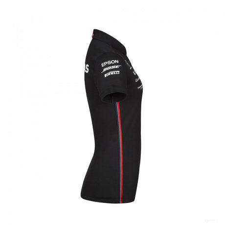 2019, Schwarz, Mercedes Damen Team Polo Hemd - FansBRANDS®