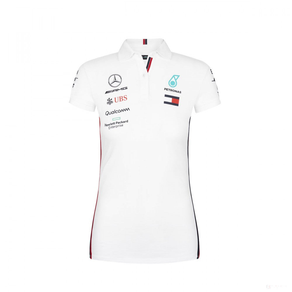 2019, Weiß, Mercedes Damen Team Polo Hemd