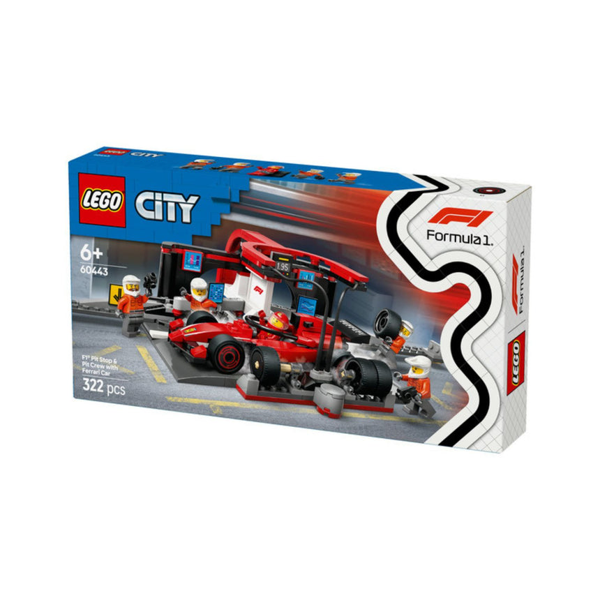 Ferrari, F1 LEGO® City 60443, Boxenstopp mit Rennwagen und Personal 🔥