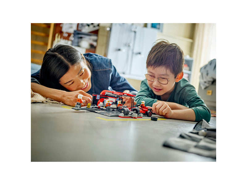 Ferrari, F1 LEGO® City 60443, Boxenstopp mit Rennwagen und Personal 🔥