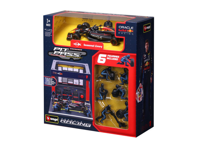 Red Bull Racing Modellbausatz, Pit-Pass, bburago, 1:43, Max Verstappen, #1, RB19