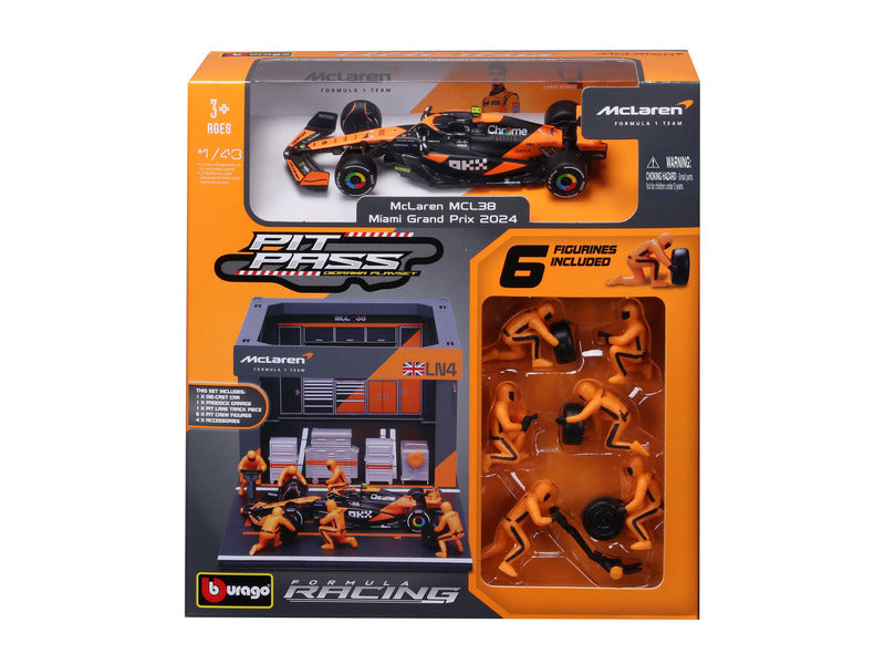 McLaren Modellbausatz, Pit-Pass, bburago, 1:43, Lando Norris, #4, MCL38