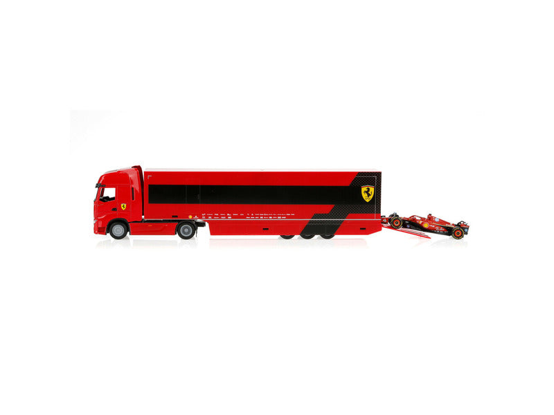 Ferrari Modelbausatz, Renntransporter, bburago, 1:43, Charles Leclerc, #16, SF-24