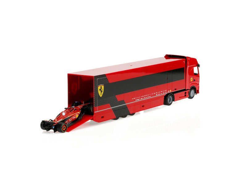 Ferrari Modelbausatz, Renntransporter, bburago, 1:43, Charles Leclerc, #16, SF-24